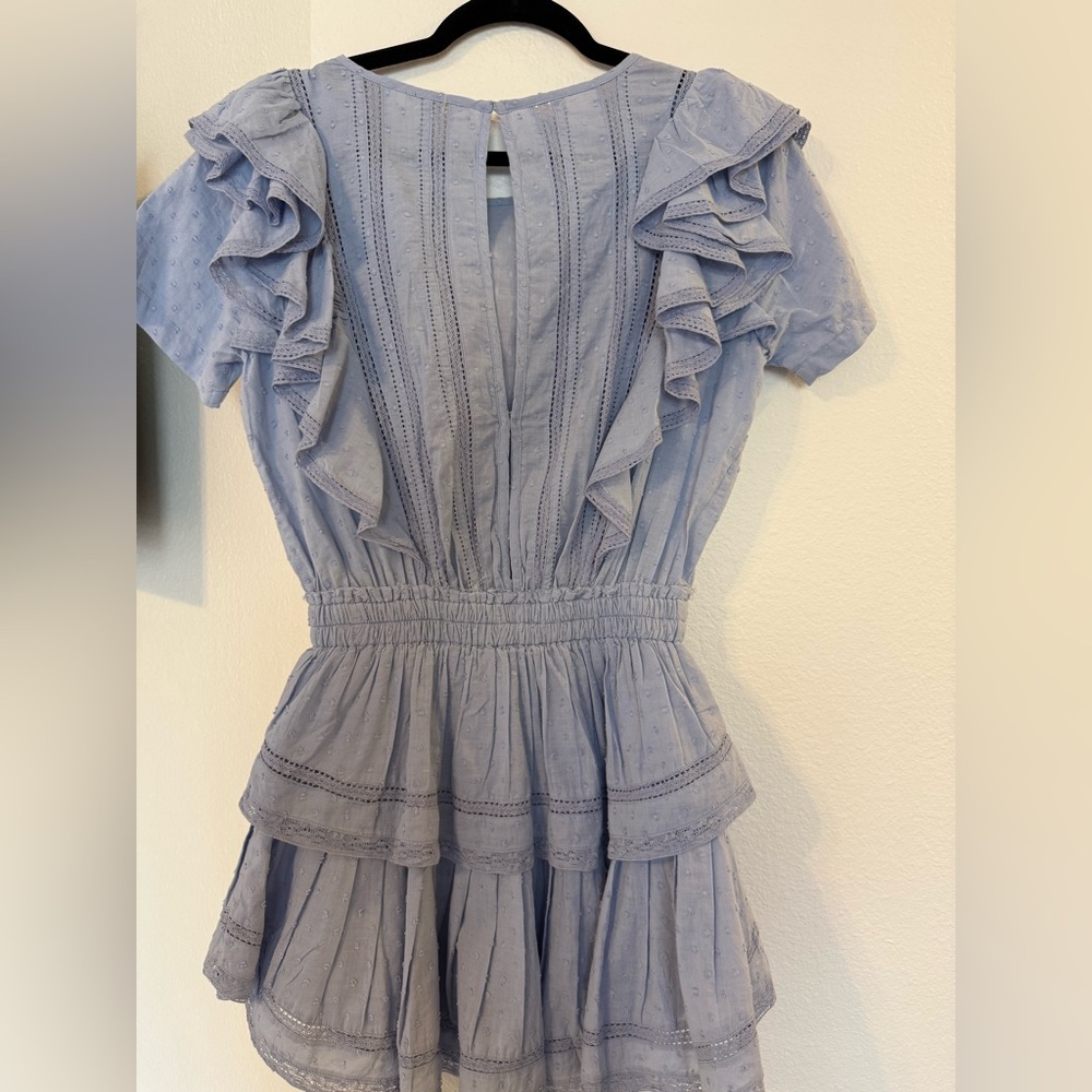 LoveShackFancy Natasha short sleeve eyelet mini dress - Picture 3 of 7